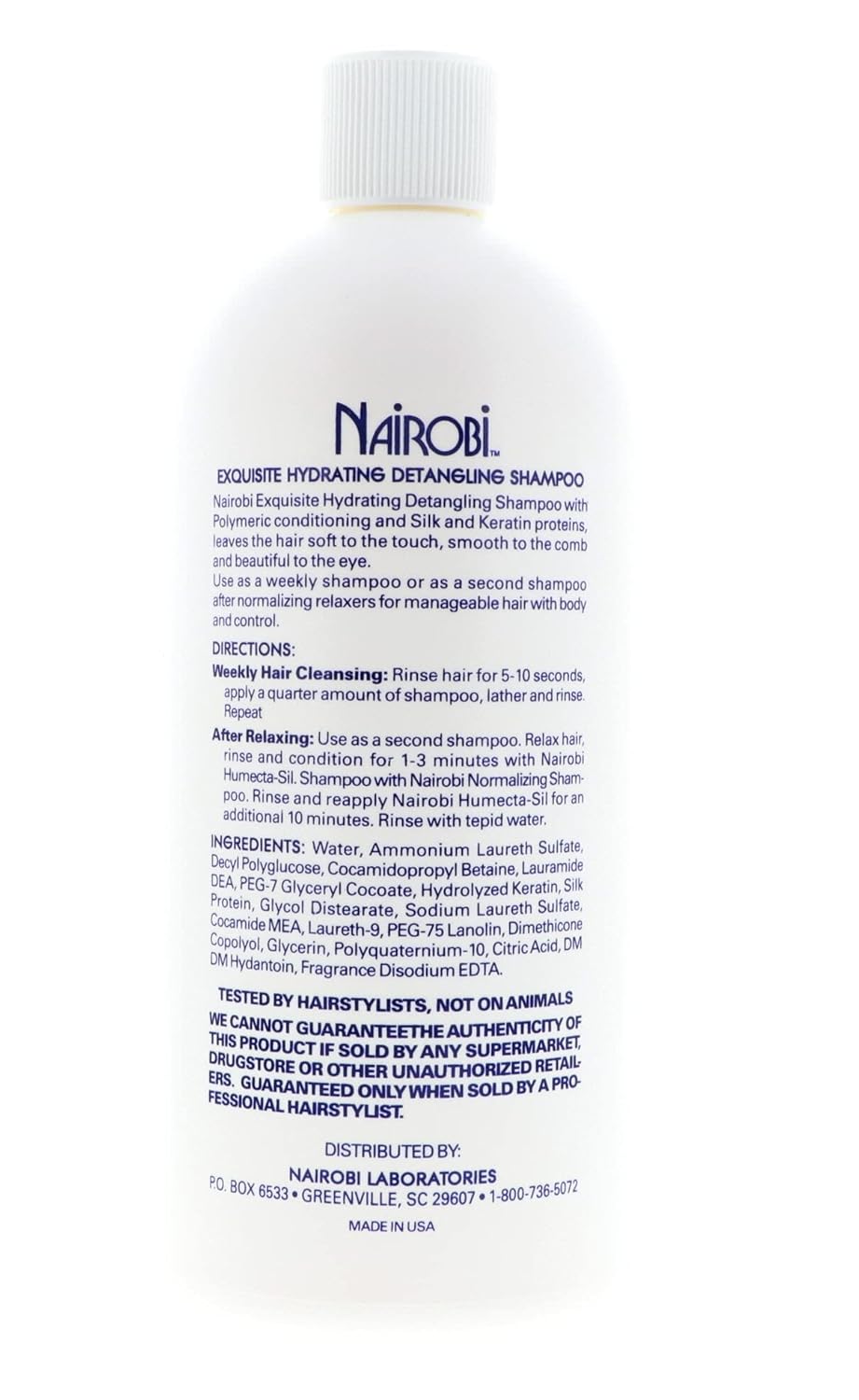 Nairobi Exquisito champú desenredante hidratante para unisex, 32 onzas por Nairobi