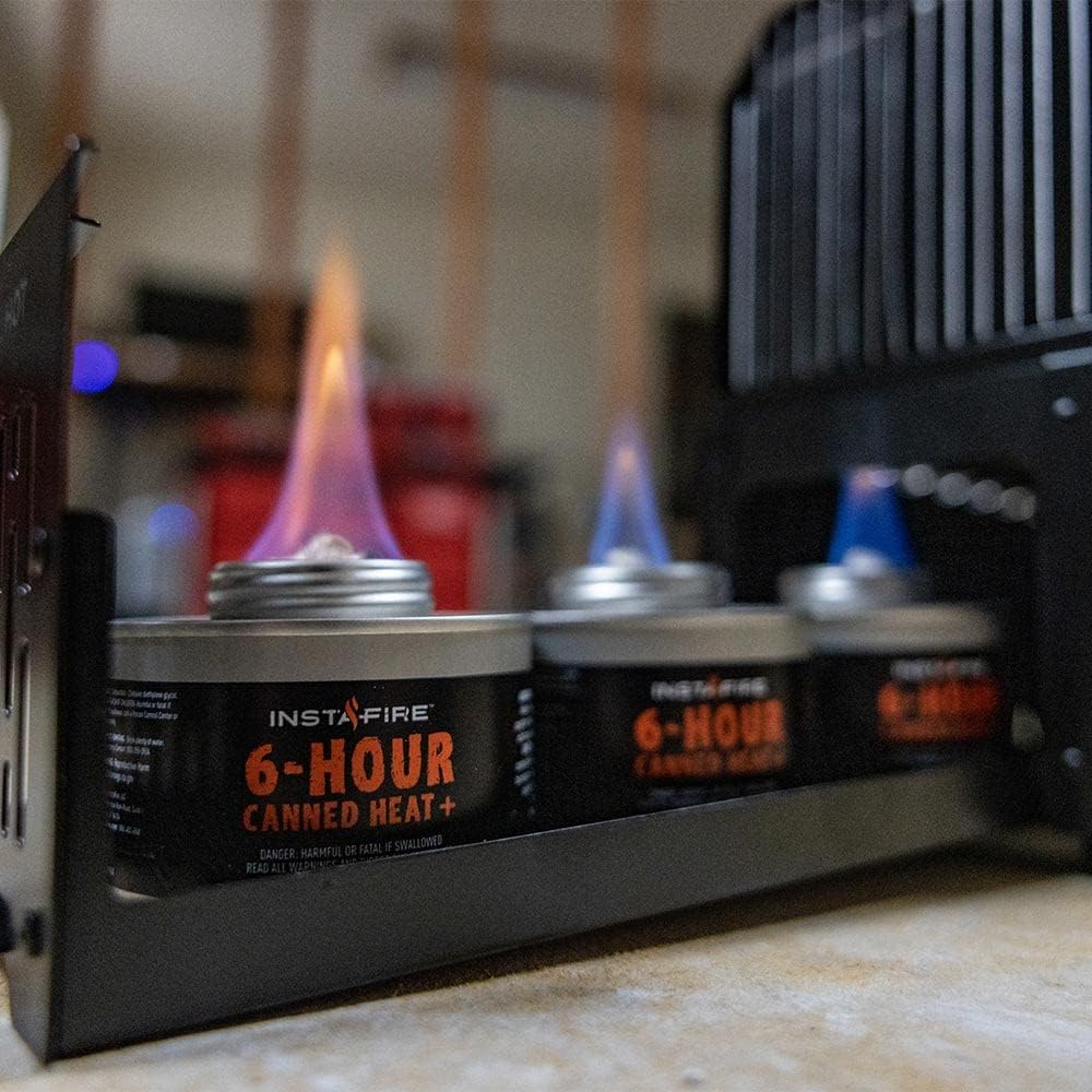 Calor enlatado+ y combustible de cocción (paquete de 3) (rozaduras, compacto, fuera de la red, emergencia)