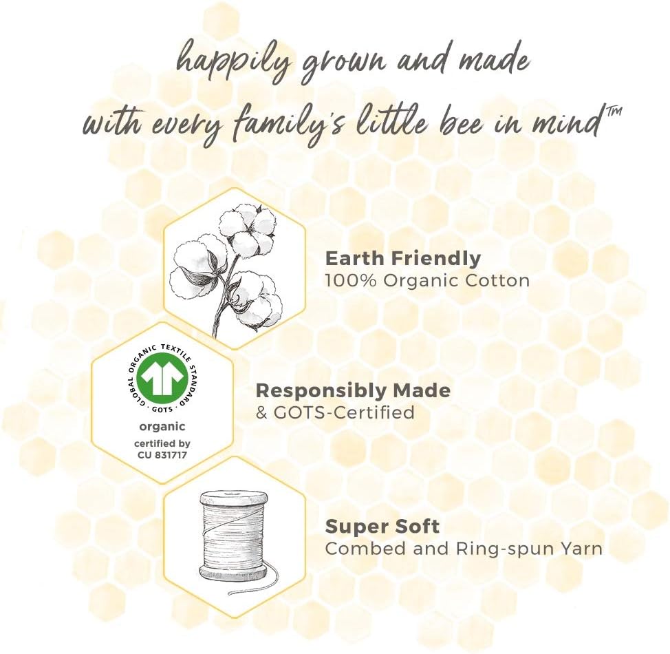 Burt’s Bees Baby Mantas para bebé, 100 % algodón de muselina orgánico, multiusos, ligeras y transpirables, elefantes en flor, paquete de 3