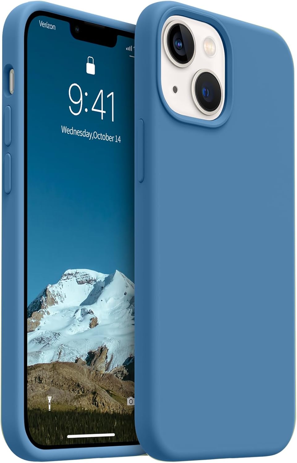 AOTESIER Funda para iPhone 13 Mini, protección militar a prueba de golpes, funda de silicona líquida con forro de microfibra suave antiarañazos,