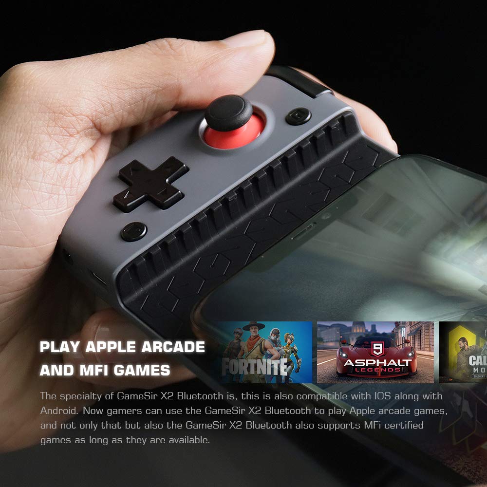 GameSir X2 Bluetooth Mobile Game Controller, Bluetooth 5.0 Support AndroidiOS iPhone Xbox Cloud Gaming, Google Stadia, GeForce Now, MFi Apple Arcade
