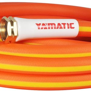 YAMATIC Manguera de jardín resistente de 58 pulgadas x 10 pies con accesorio giratorio, manguera flexible sin torceduras, segura para agua potable, YAMATIC Manguera de jardín resistente de 58 pulgadas x 10 pies con accesorio giratorio, manguera flexible sin torceduras, segura para agua potable,