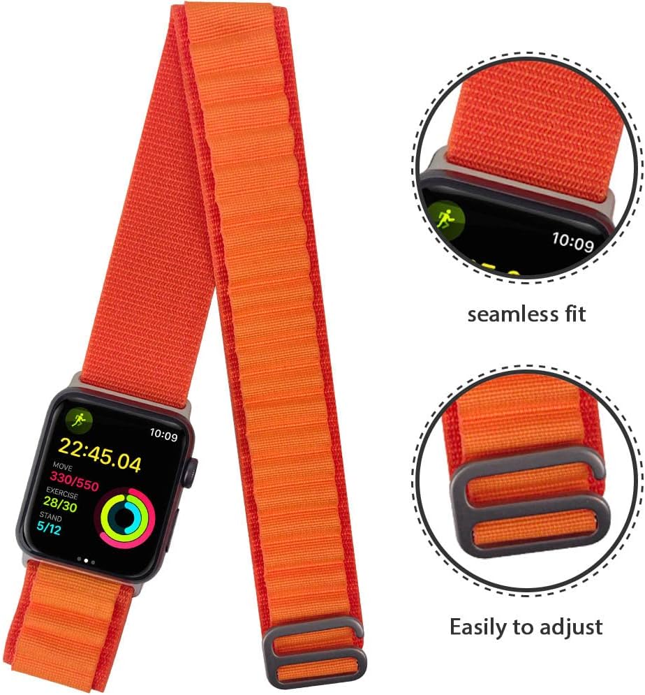 IFCASE Brazalete de nailon para Apple Watch de 1.929 in 1.772 in 1.732 in 1.654 in 1.614 in 1.575 in 1.496 in iWatch Series Ultra 8 7 6 5 4 3 2 SE