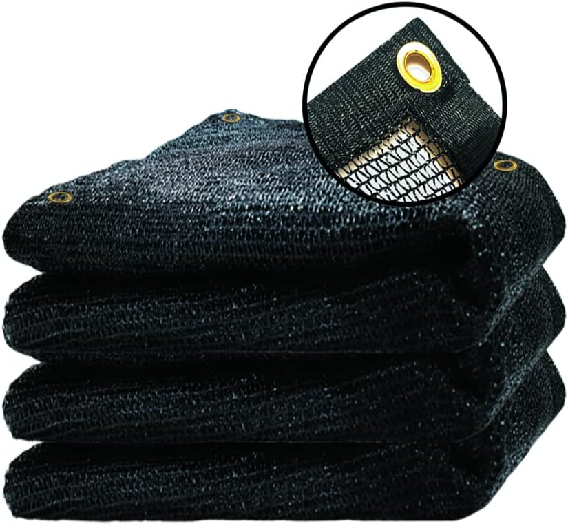 Tela de sombra 70%, 10 x 10 pies, malla de malla con ojales, cubierta de sombra para exteriores, para pérgola, patio, invernadero, gallinero,
