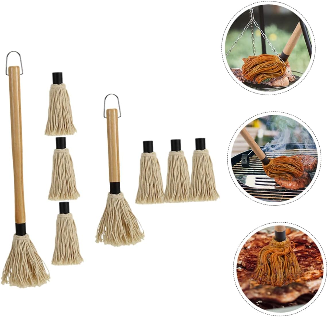 1 juego de accesorios de parrilla accesorio de barbacoa cepillo de cocina cepillo de cocina aceite cepillo para hornear salsa fregonas barbacoa mopa