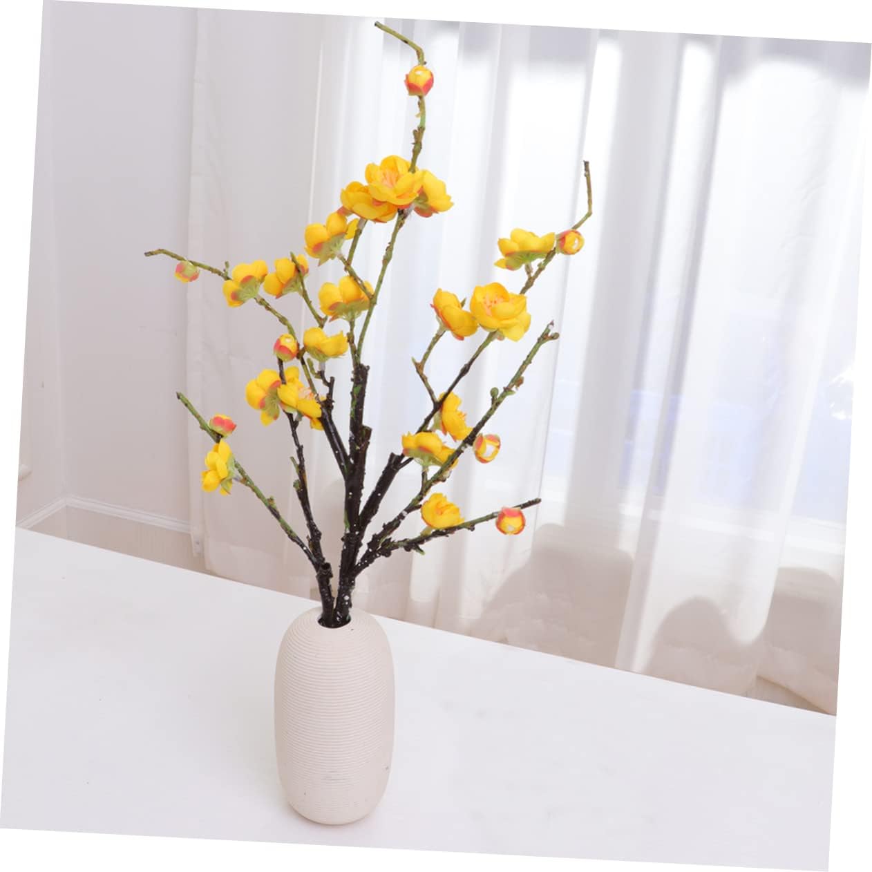Garneck 3 pcs Bouquet Artificial Flowers Artificial Floral Fake Flower Stems Faux Flower Branches Silk Flower stem Realistic Flower Branches