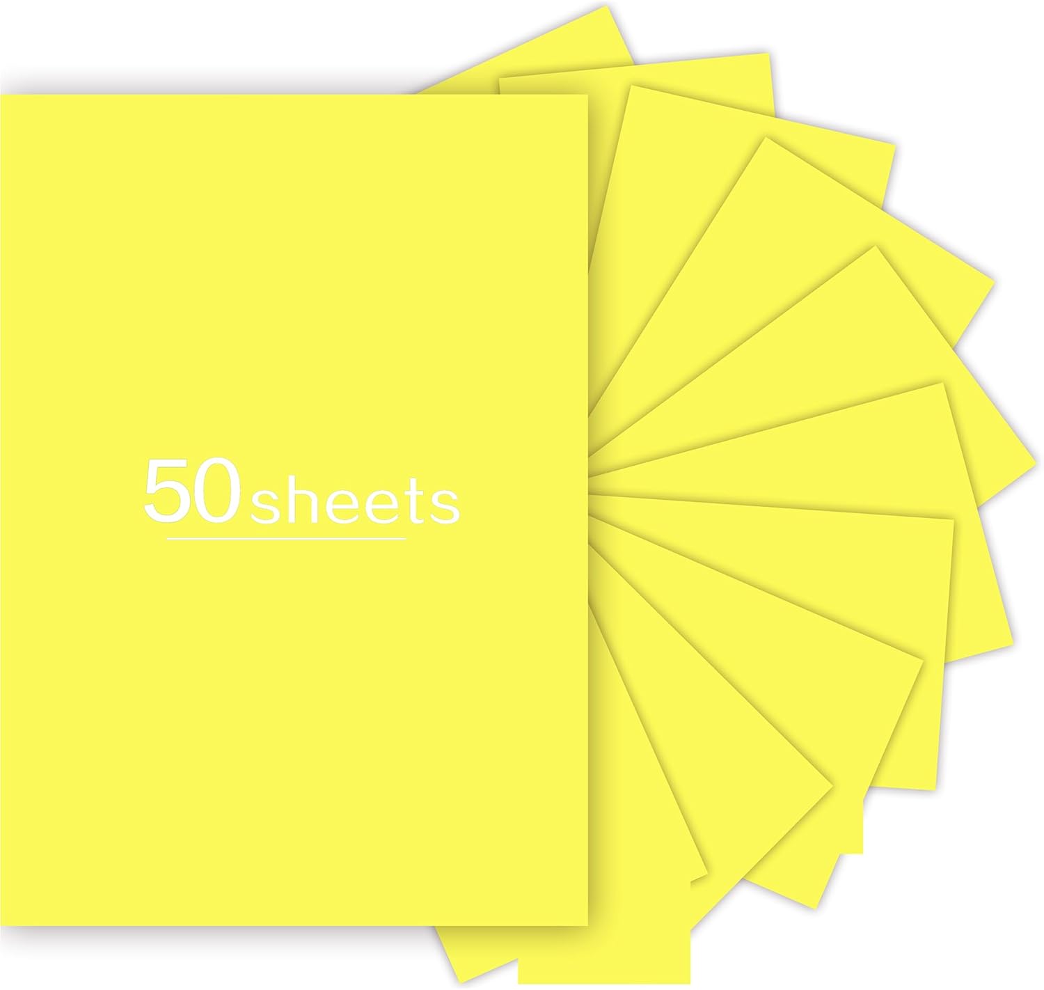 50 hojas de cartulina amarilla de gota de limón de 8.5 x 11 pulgadas, 92 libras, papel de cartulina amarilla de 92 libras para manualidades y