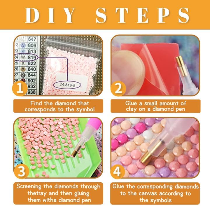 Kits de pintura de diamantes personalizados para adultos, pintura de diamante redondo personalizada con tu foto, kit de arte de diamantes 5D para