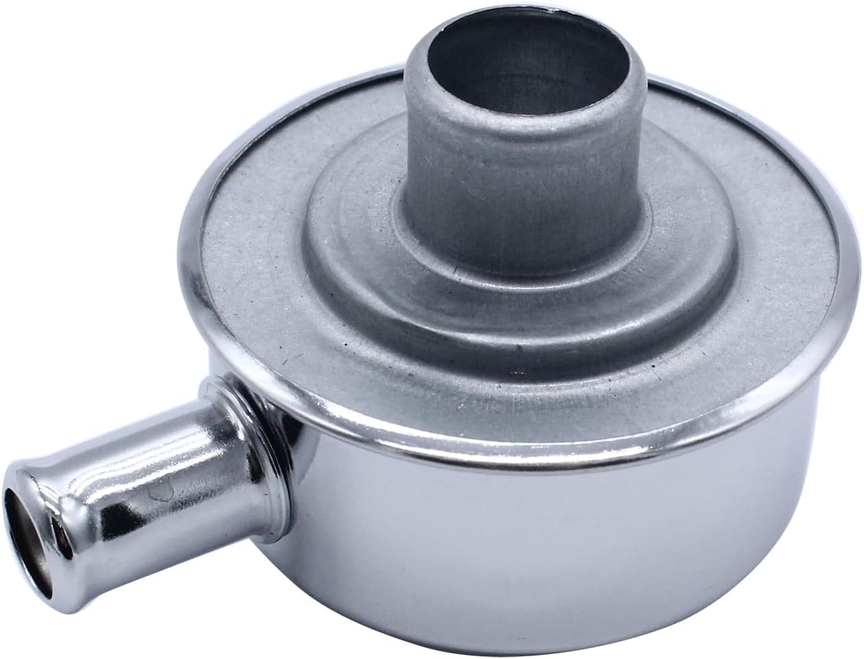 Cubierta de válvula redonda de acero cromado con ojal de tubo de ventilación para válvula de orificio de 1-14 pulgadas, se adapta a SBC BBC SBF 327