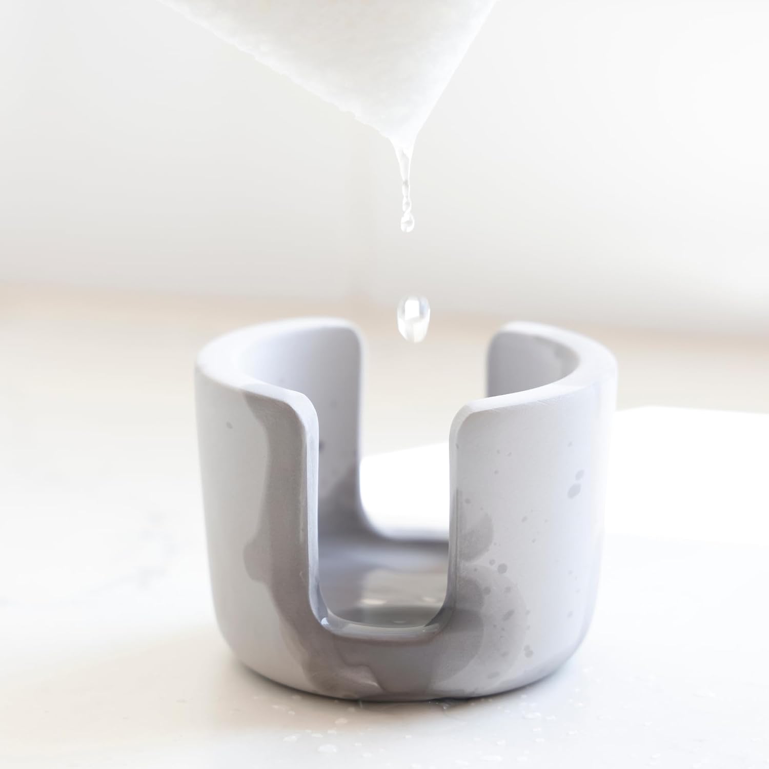 Selegna Diatomite – Organizador de fregadero de cocina de secado rápido (marrón, pequeño, 0.42 libras), estante de secado absorbente para esponja de