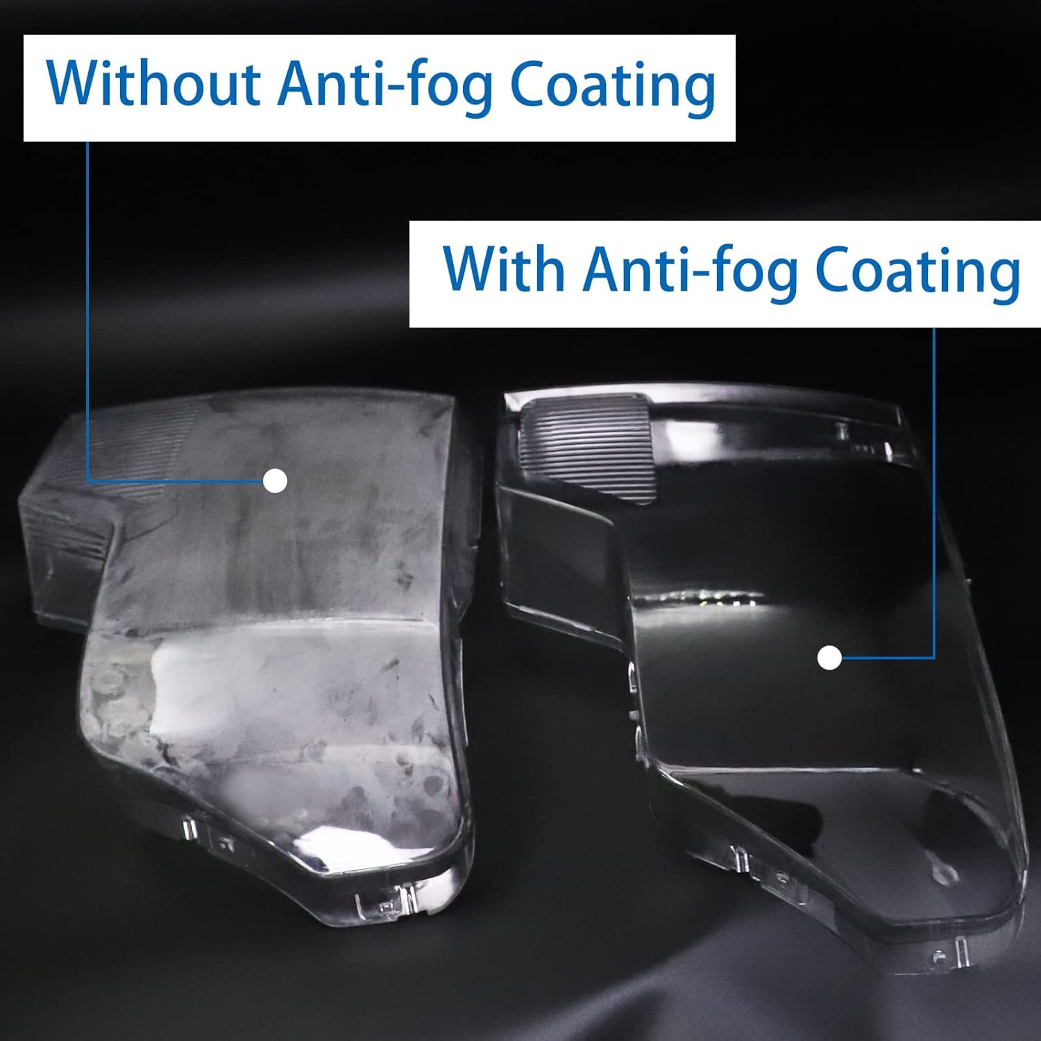 telpo Conjunto de faros delanteros antivaho para Ford F150 2009-2014 2009 2010 2011 2012 2013 2014 (reflector ámbar con carcasa cromada)