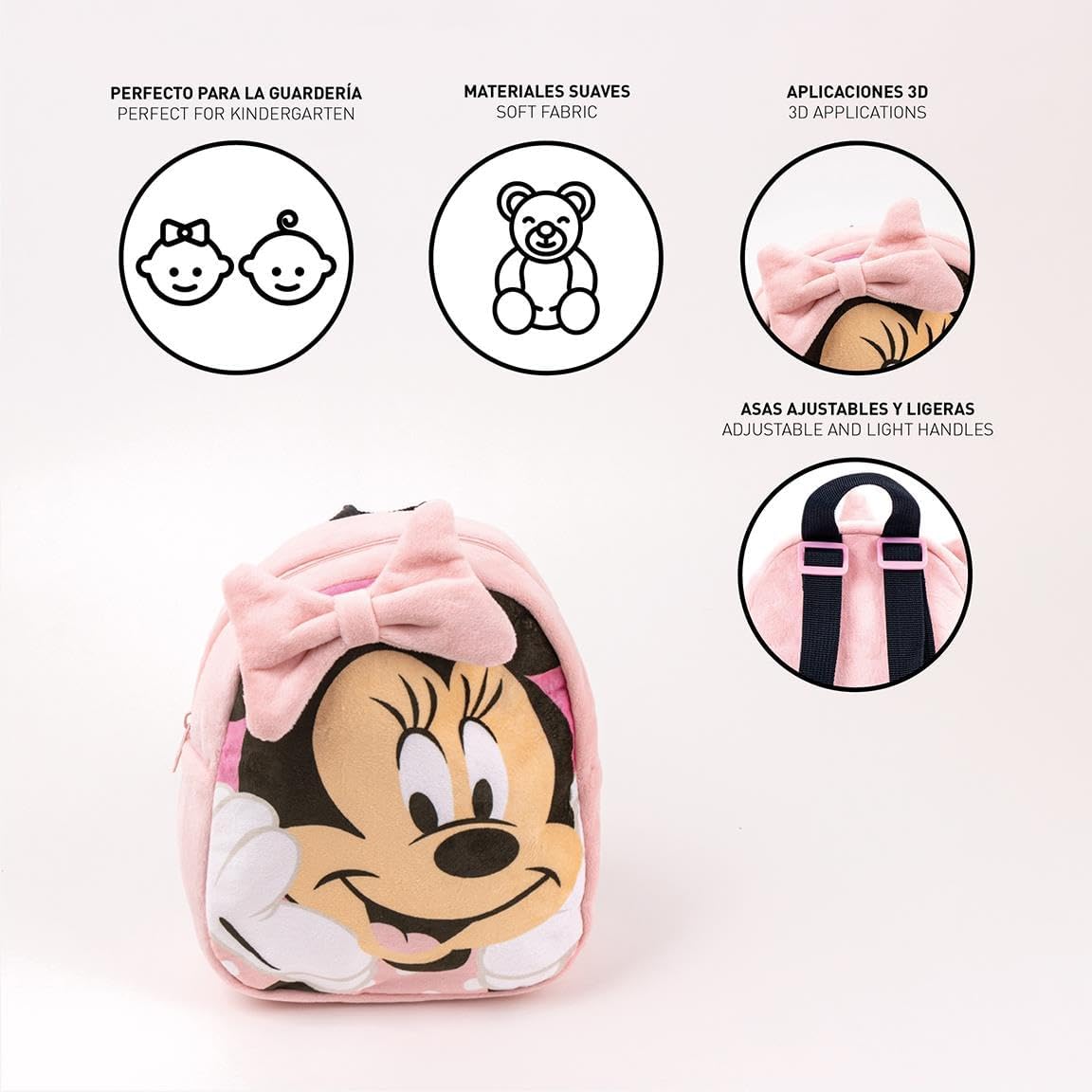Mochila Peluche Minnie Disney 22 cm