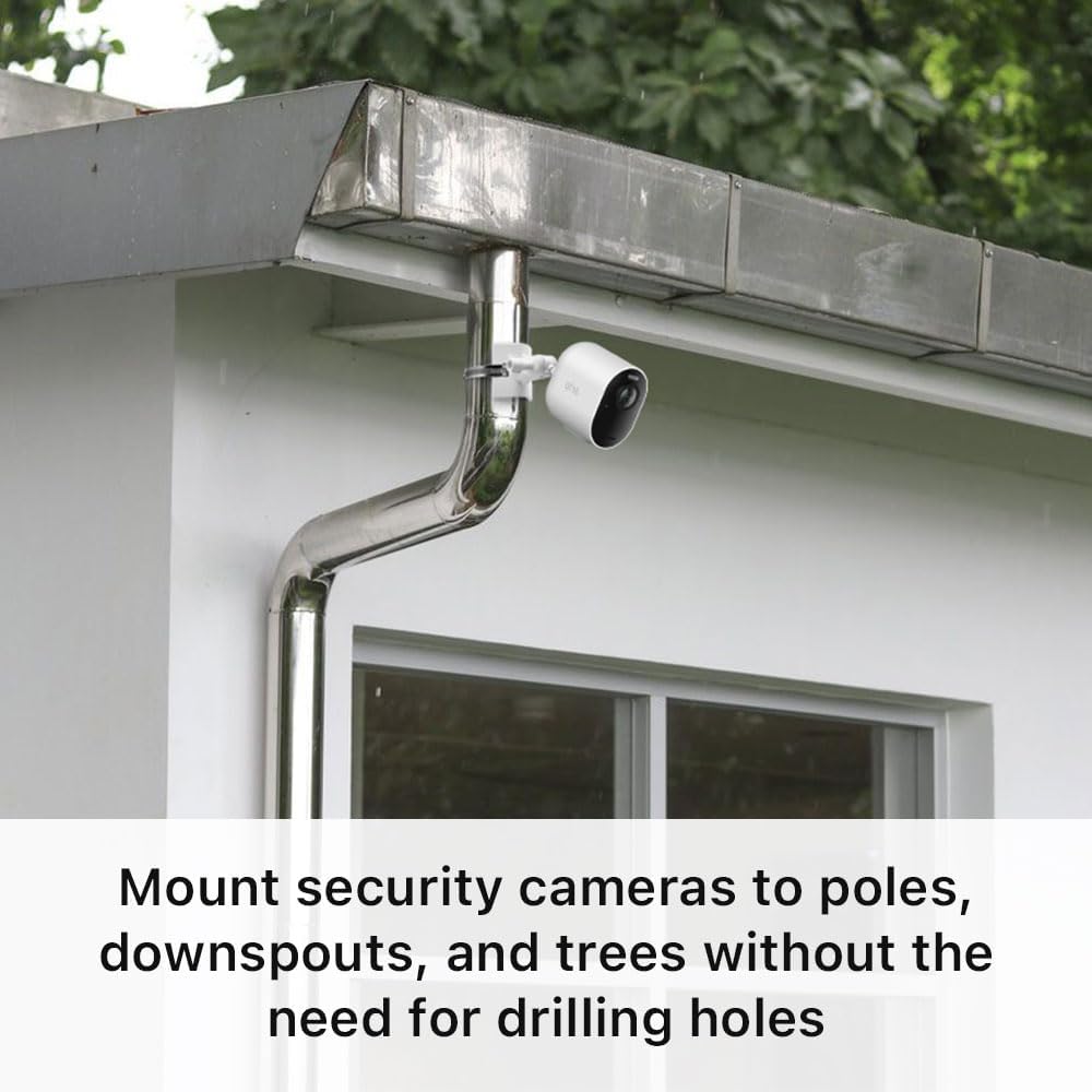 Holicfun Soporte de poste de cámara de seguridad para exteriores e interiores, universalmente compatible con anillo, parpadeo, Eufy, Wyze, Arlo,