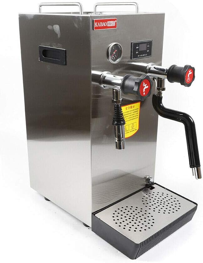 Espumador de leche multifuncional comercial, espumador automático de agua hirviendo a vapor de 8 l, espumador de vapor de acero inoxidable,
