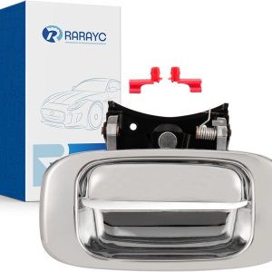 RARAYC Manija de puerta trasera y bisel cromados  Reemplazo para Chevy Silverado GMC Sierra 1500 2500 3500 1999-2007  Reemplaza# 15997911, 15228539, RARAYC Manija de puerta trasera y bisel cromados  Reemplazo para Chevy Silverado GMC Sierra 1500 2500 3500 1999-2007  Reemplaza# 15997911, 15228539,