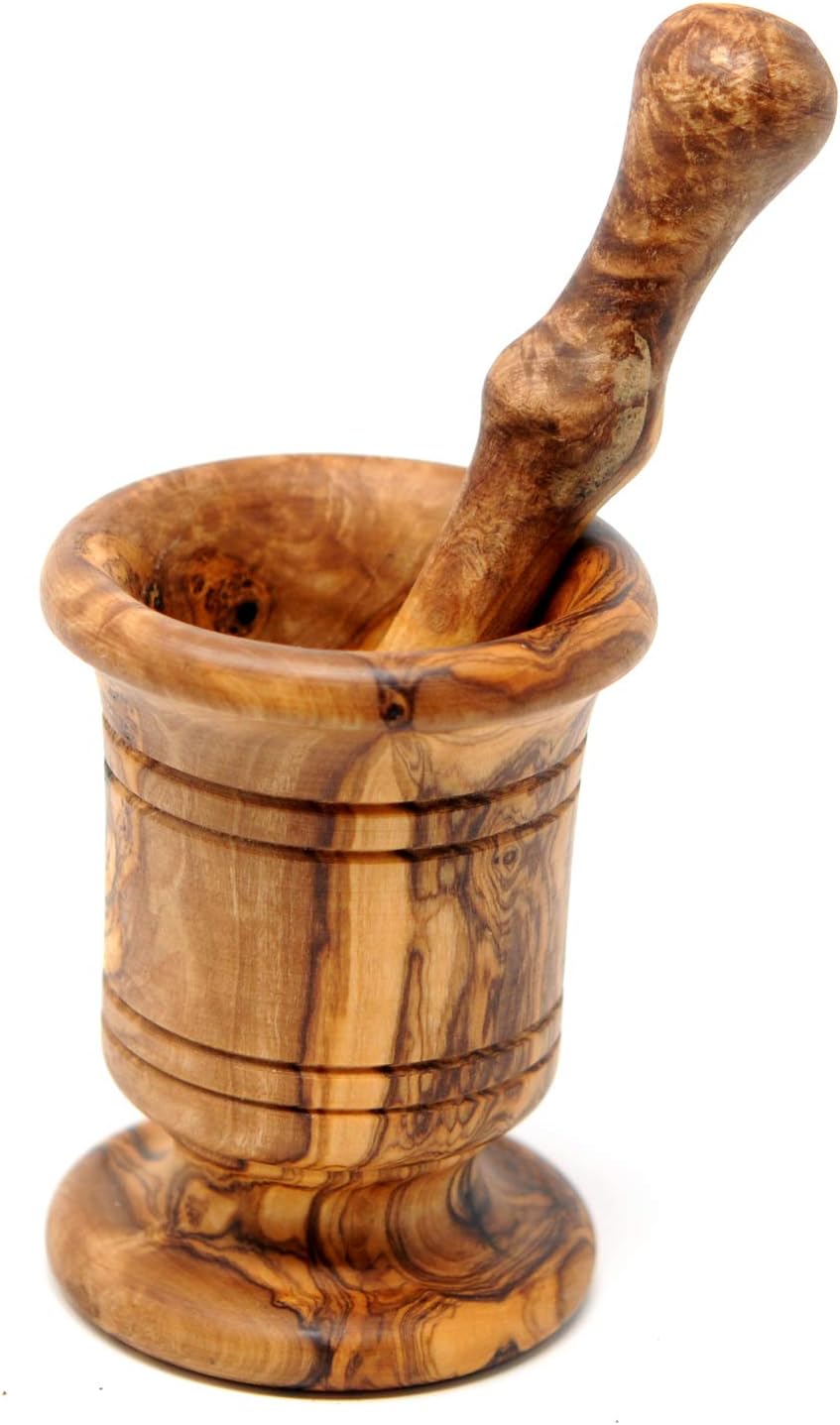 Wood Classic – Mortero y mortero (tamaño mediano)
