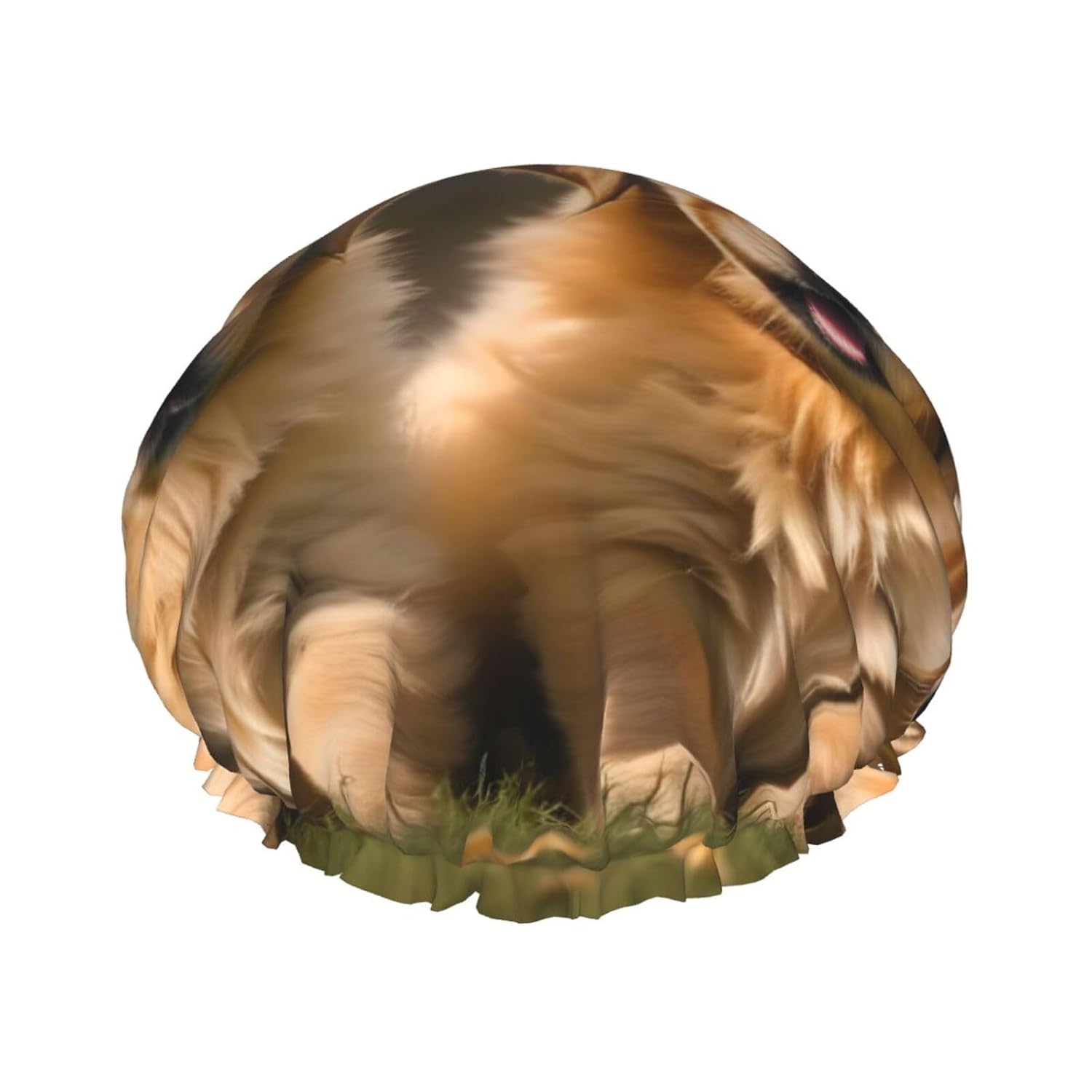 Golden Retriever – Gorro de ducha reutilizable para mujer, doble capa impermeable, gorro de baño de secado rápido