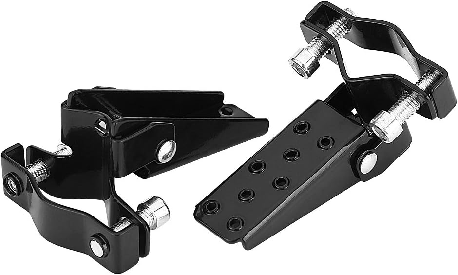 Estriberas para motocicleta, Pasajero Negro Elegante Marco de Moto de Metal para Autopista Bar Piernas Universal Rests Pedales Para Motocicletas