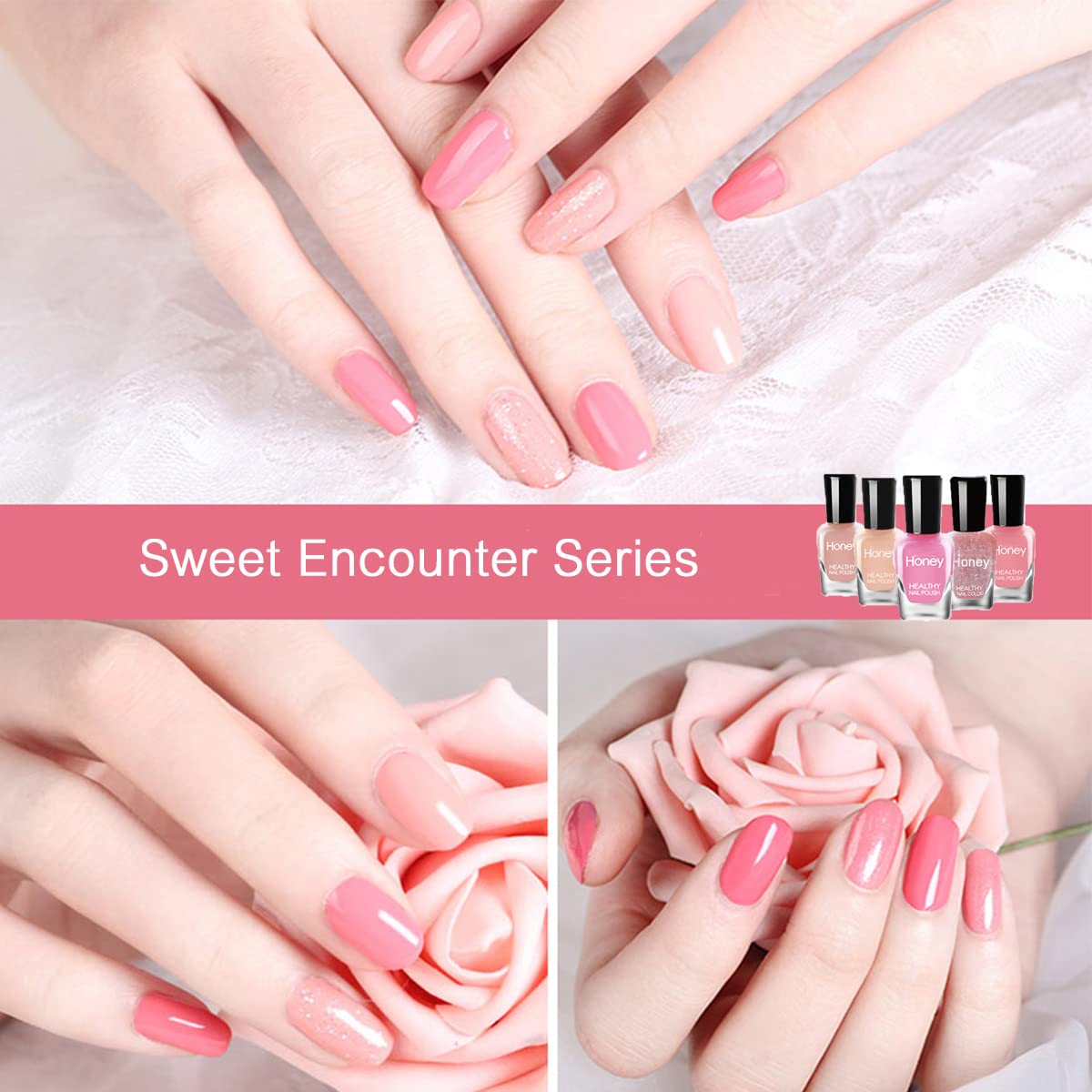 Juego de esmaltes de uñas no tóxicos, fácil de quitar y de secado rápido, juego de esmalte de uñas ecológico y orgánico a base de agua para mujeres,