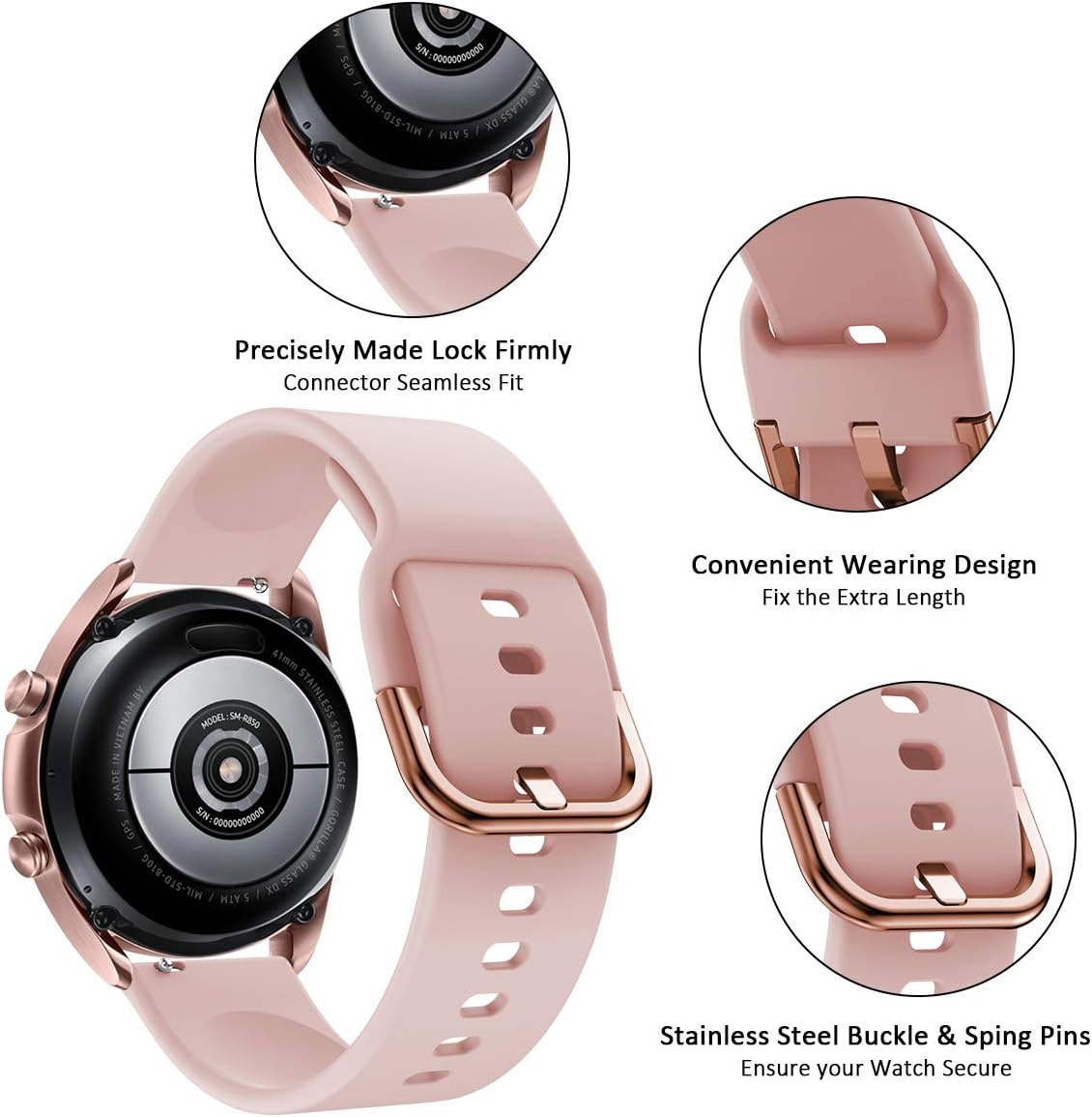 Correa para Galaxy Watch 564, correas para Samsung Watch Active 2 de 1.575 pulgadas, 1.732 pulgadas, Galaxy Watch 5 proGalaxy Watch 3 de 1.614
