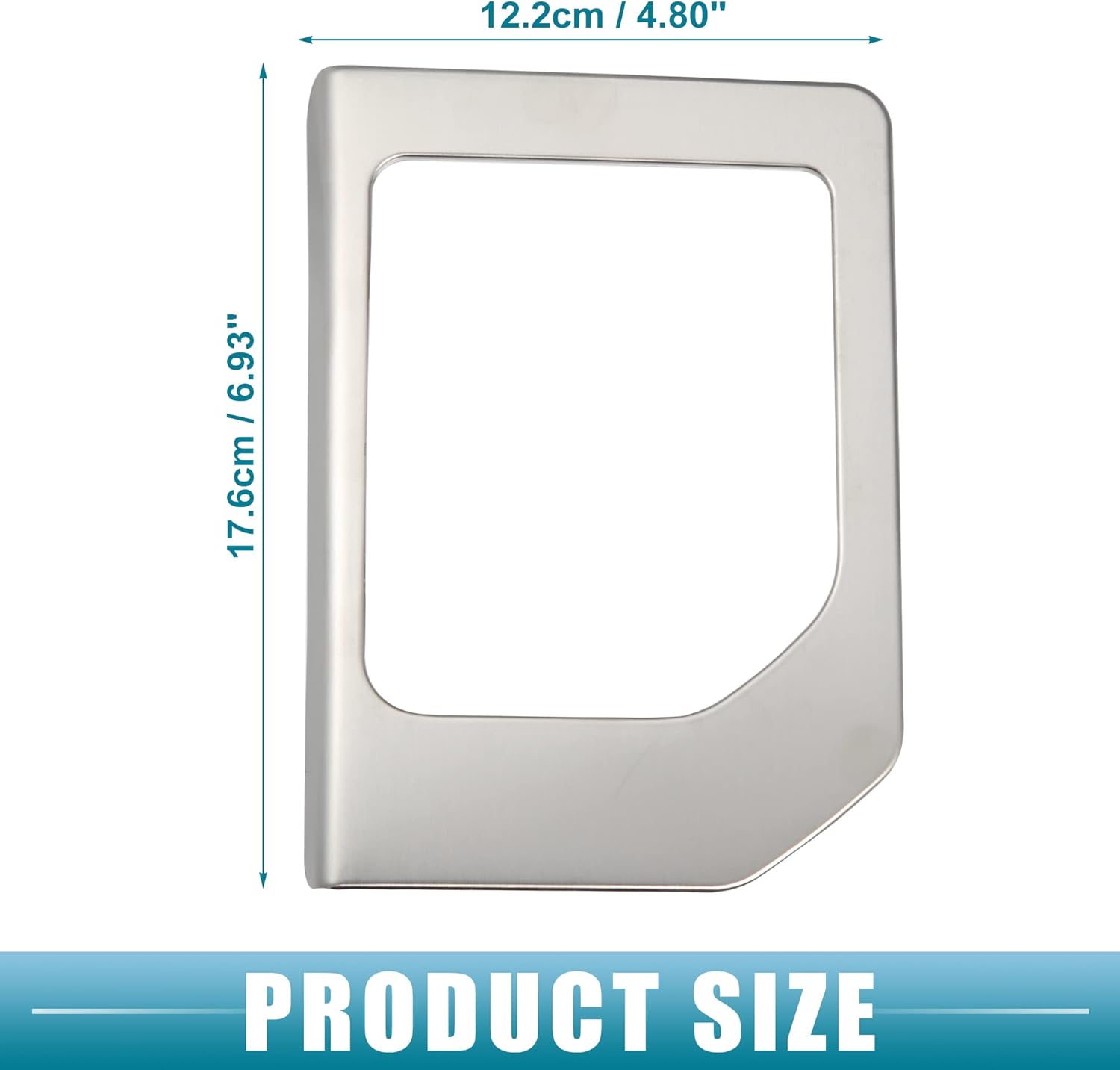 A ABSOPRO Adhesivo para marco de palanca de cambios central para Toyota Tundra 2014 2015 2016 2017 2018 2019 2020 2021 acero inoxidable tono plateado