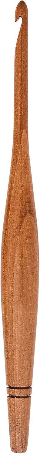 Ommi – Ganchos de ganchillo con mango ergonómico, gancho de ganchillo hecho a mano de madera de camwood de 7 pulgadas, aguja de tejer, tejido de