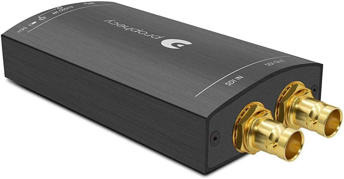 gofanco Dispositivo de tarjeta de captura de video SDI Prophecy a través de USB 3.0 – Señales 3GHDSD-SDI, captura y transmite a 1080p 60Hz con bucle