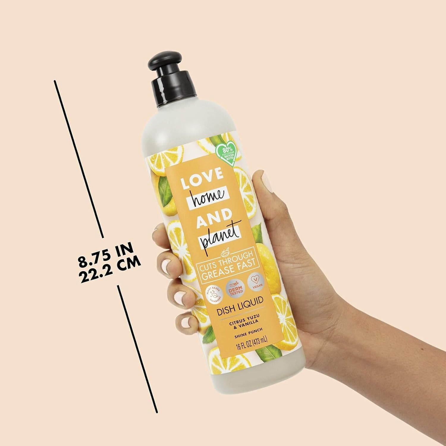 Jabón líquido para platos de cítricos yuzu y vainilla (paquete de 6)