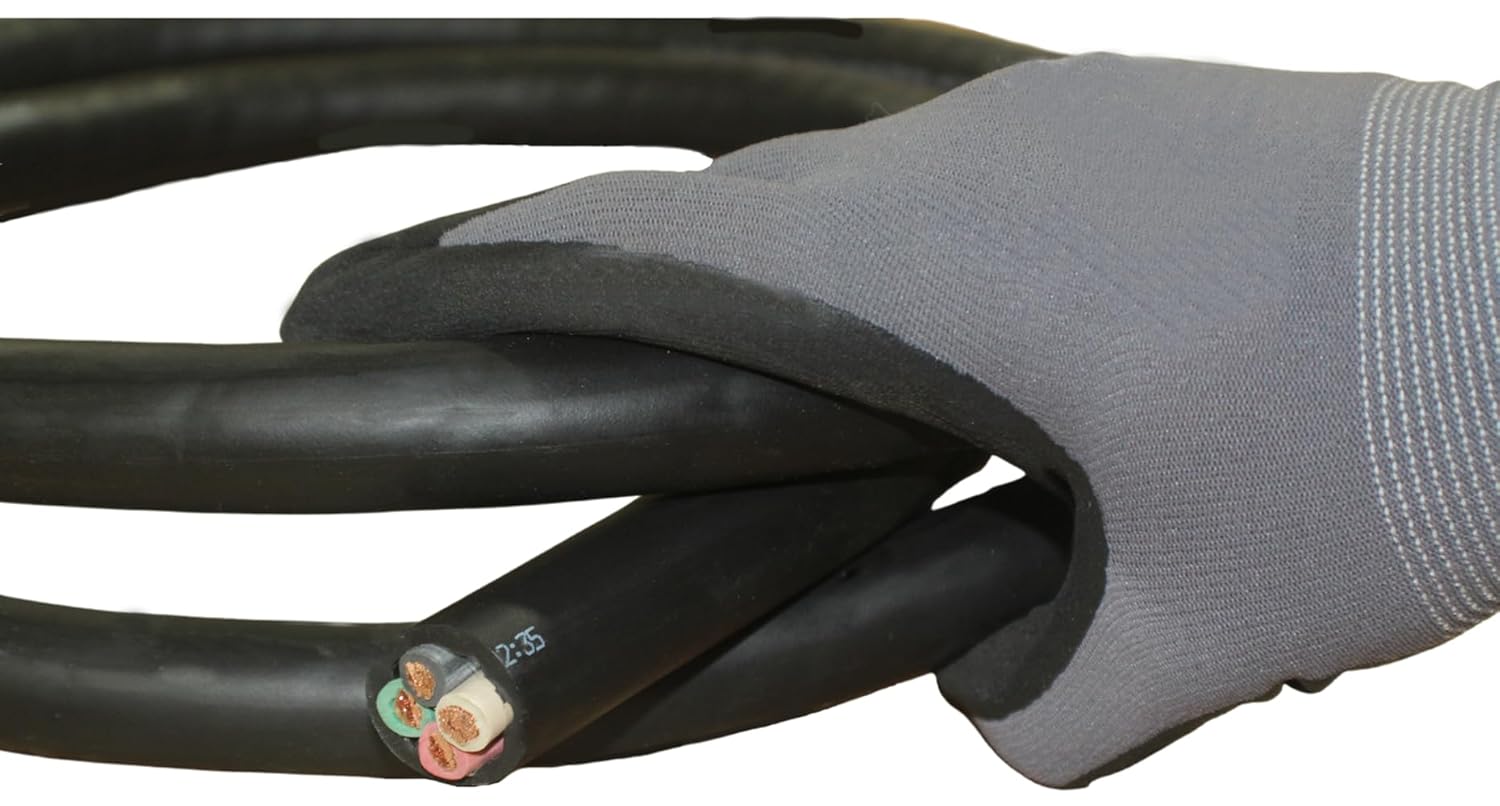 Iron Box Cable de alimentación portátil de 100 pies, 64 SOOW de alta resistencia, 600 V, cable eléctrico flexible de 50 A, calibre 6, 4 conductores,