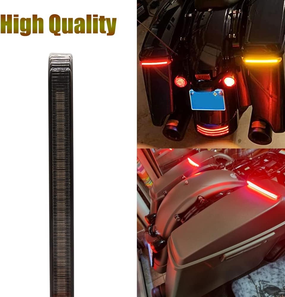 Saddlebag – Luz trasera de 32 luces LED, luz de señal de giro secuencial para Har-ley Tour-ing Street Gil-de Road Gil-de Road K-ing Elec-tra Gli-de