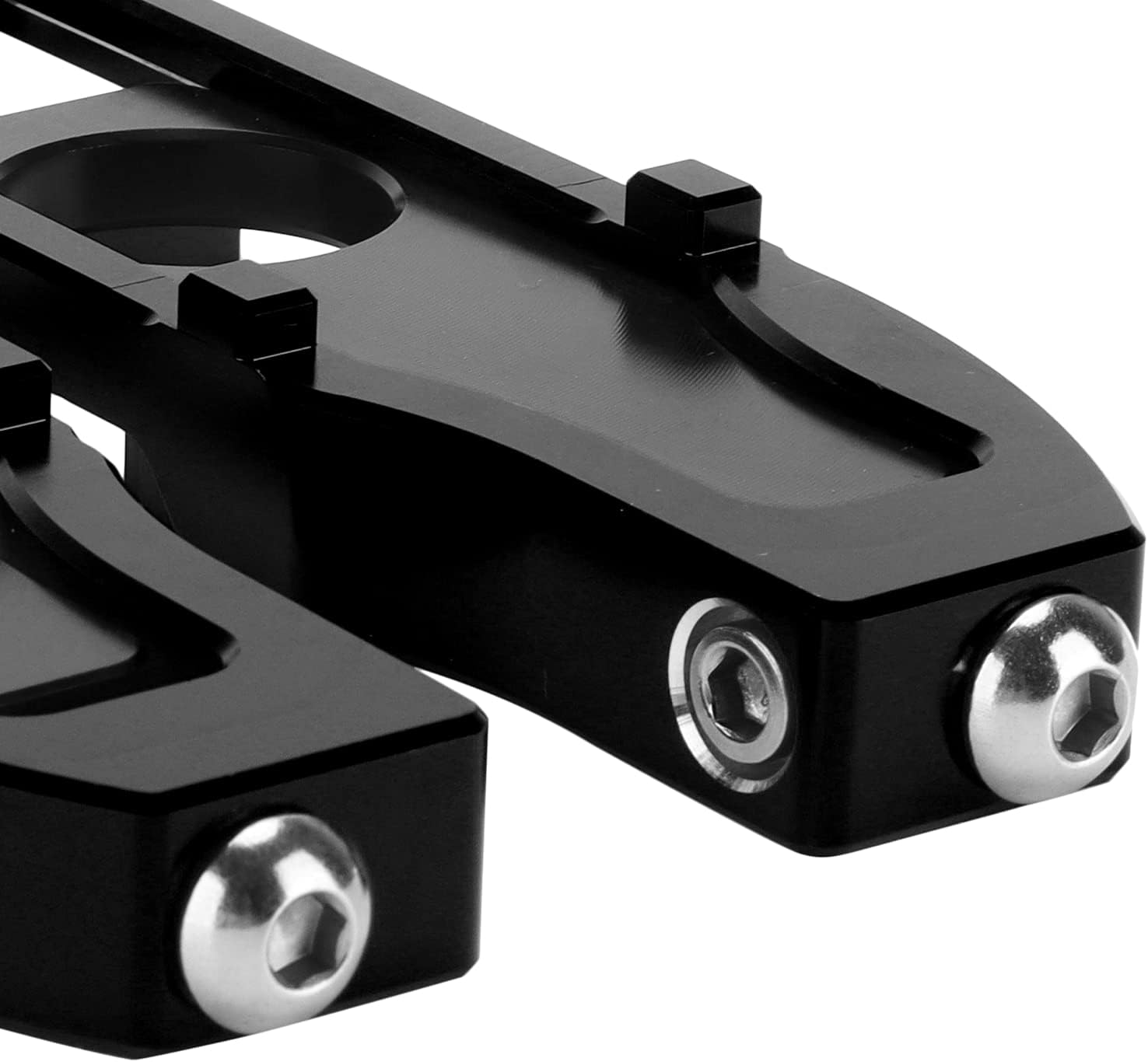 Ajustadores de cadena de motocicleta, par de ajustadores de cadena izquierda derecha de motocicleta de repuesto para YZF R6 20172020 (negro)