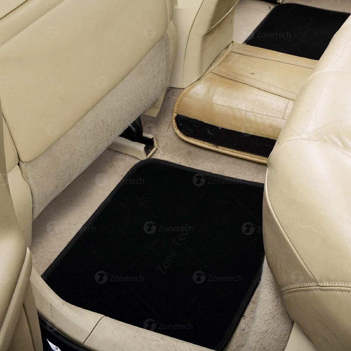 zona Tech ALL weather Alfombra Vehículo Floor mats- 4-Piece Negro Calidad Premium Alfombra Piso Esteras Plus vinilo talón Pad para Protección