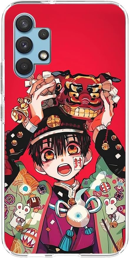 Soft Clear Thin Cushion TPU Anti-Slip Anti-Drop Transparent Protector Cover Case for Samsung Galaxy A32 5G Hanako kun Anime Japan Comic05
