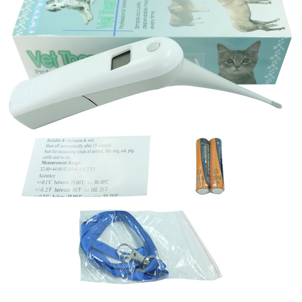 Termómetro para mascotas, termómetro veterinario digital rápido, termómetro para mascotas para perros, gatos, caballos, ganado, cerdos, pájaros,