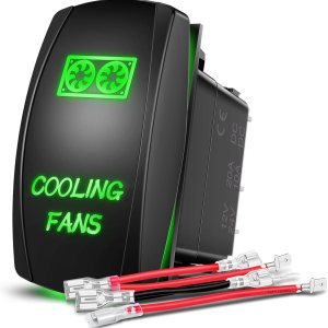 Nilight Ventiladores de refrigeración, interruptor basculante, interruptor de barra de luz LED, interruptor láser de 5 pines de encendido y apagado Nilight Ventiladores de refrigeración, interruptor basculante, interruptor de barra de luz LED, interruptor láser de 5 pines de encendido y apagado