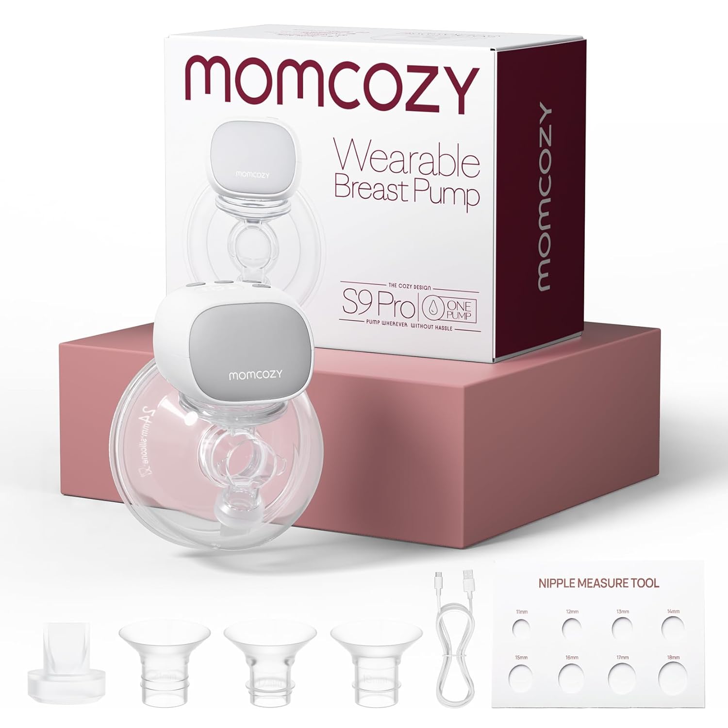 Momcozy Extractor de leche manos libres S9 Pro actualizado, extractor de leche portátil de mayor duración de la batería y pantalla LED, extractor de