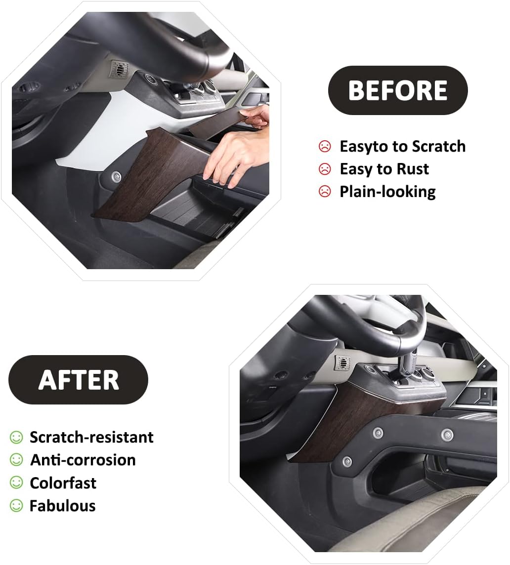 JONKOKO Consola central de coche para estilo de automóvil, panel de rodilla y codo, cubierta lateral, accesorios de decoración para Land Rover