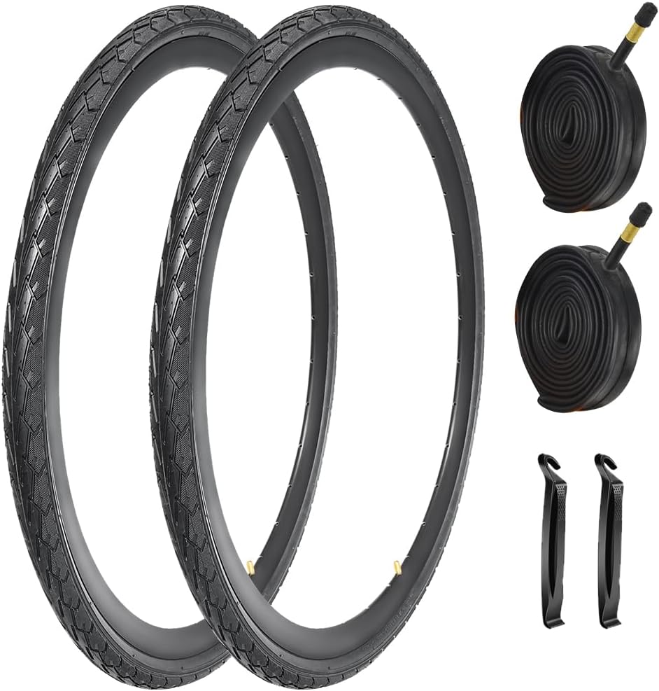 Paquete de 2 neumáticos de bicicleta de 700 x 23C25C28C35C38C Plus tubos interiores de bicicleta, válvula Presta de 1.890 in o válvula Schrader de