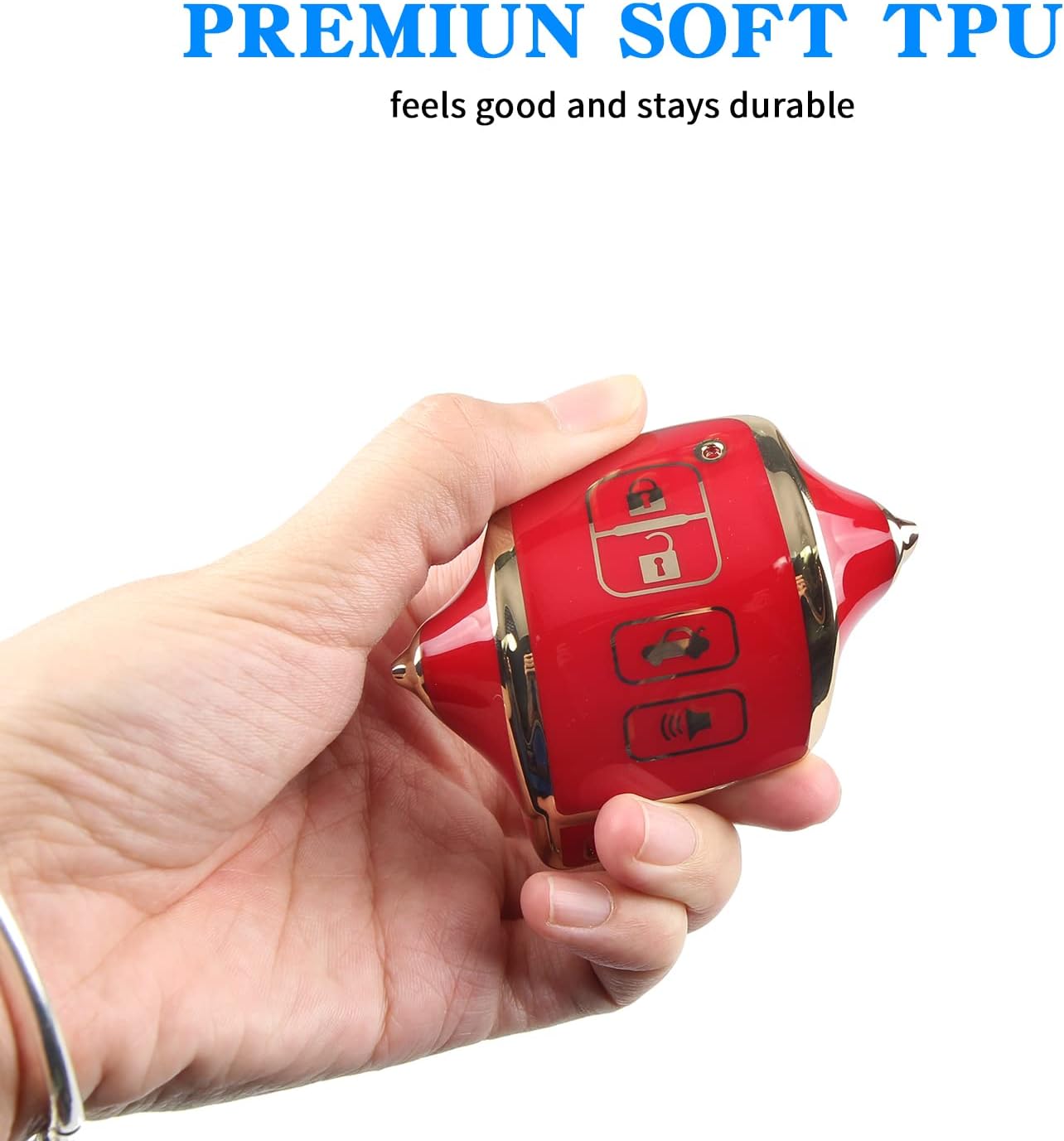 Funda para llavero Toyota con llavero, 4 botones, carcasa para llave de automóvil para Tacoma Highlander, Corolla, Sequoia, Camry, Tundra, Avalon,