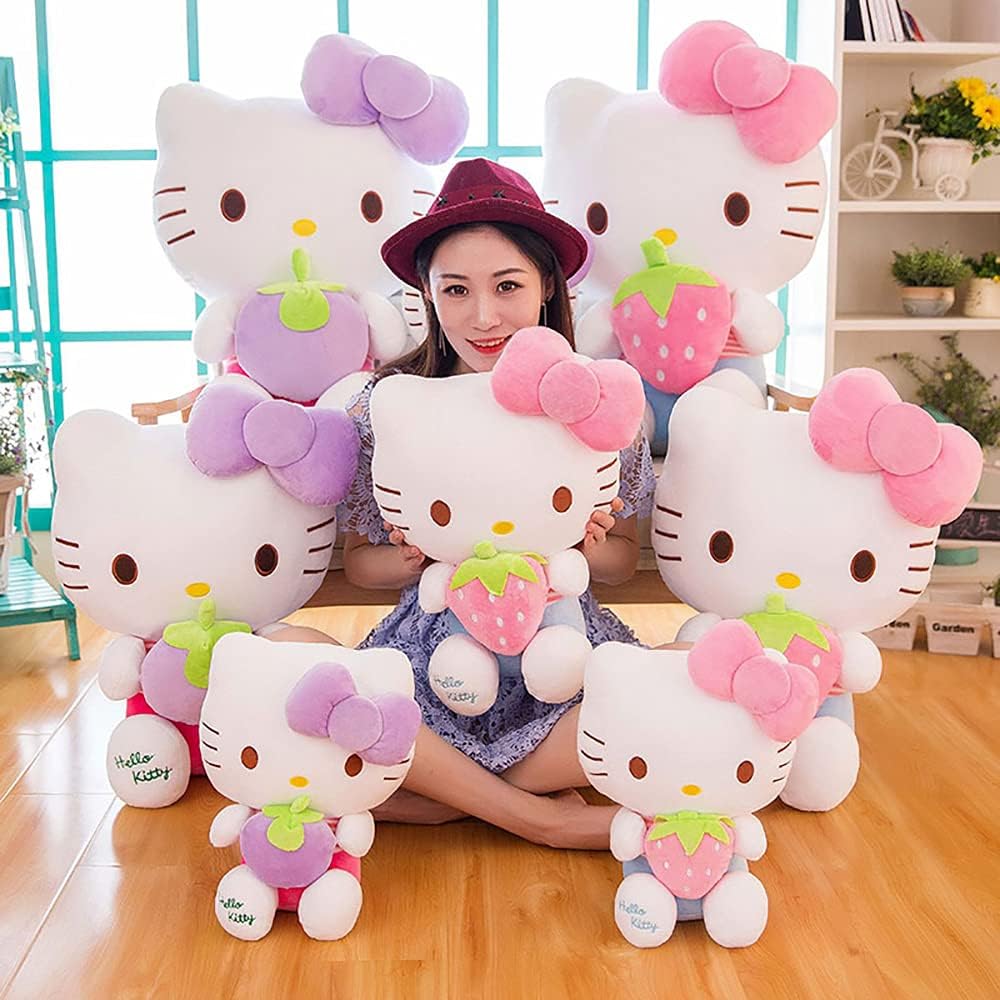 Hello Kitty – Juguetes de peluche, lindos juguetes suaves para muñecas, regalos de cumpleaños para niñas (11.8 in, morado)