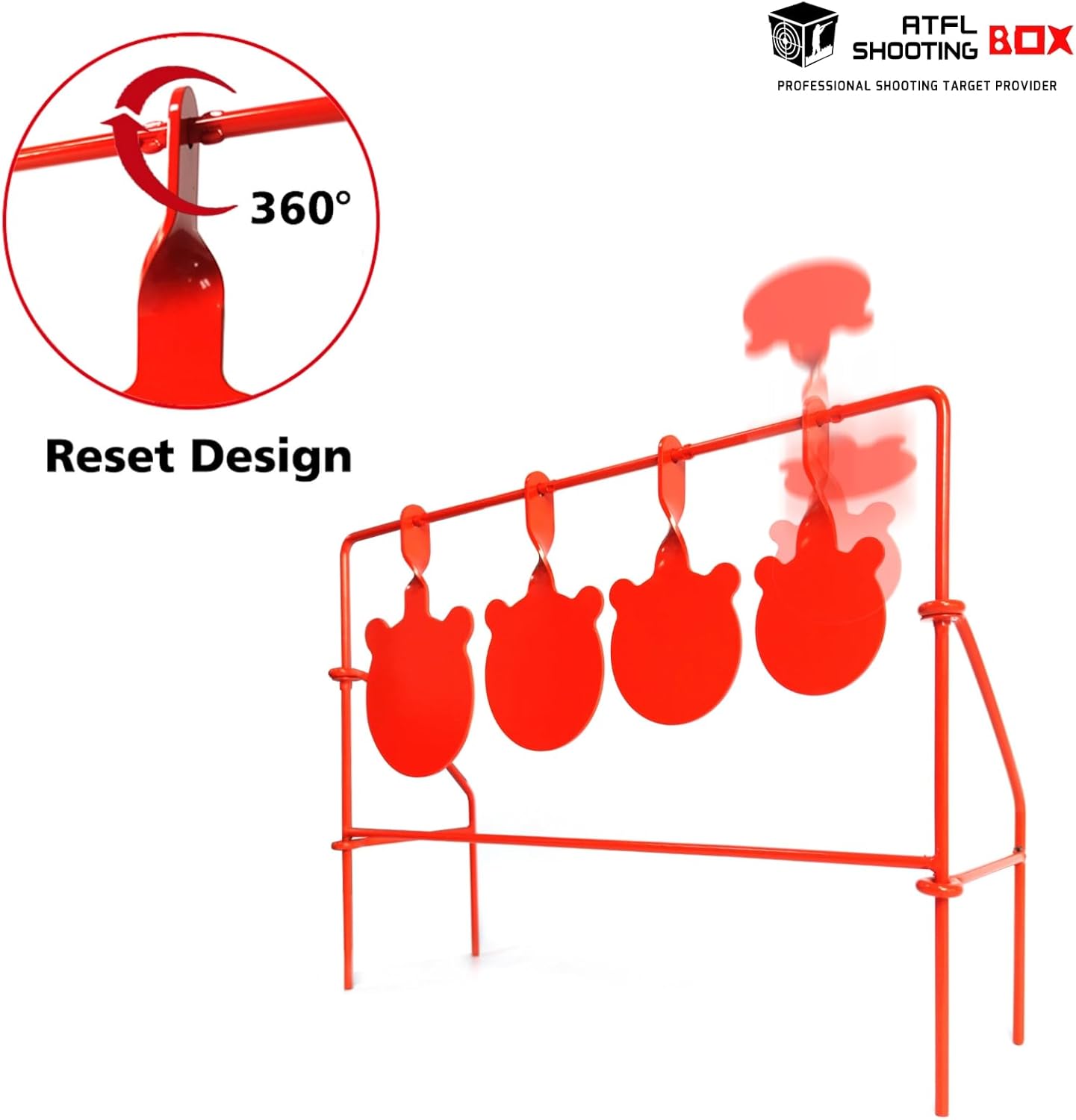 Atflbox BB Gun Target 4 tamaños diferentes gongs de metal pesado spinning pellet airsoft tiro objetivo para exteriores y patio trasero, clasificado