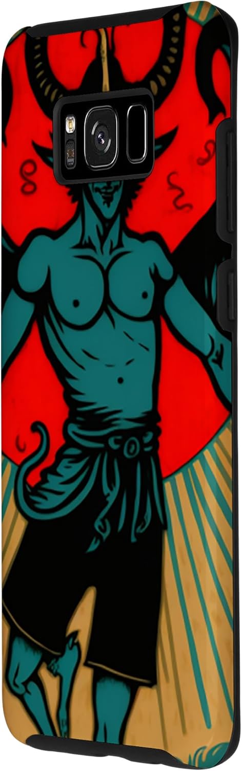 Galaxy S8+ Evil Baphomet Goat Devil Demon God With Wings Muralism Art Case