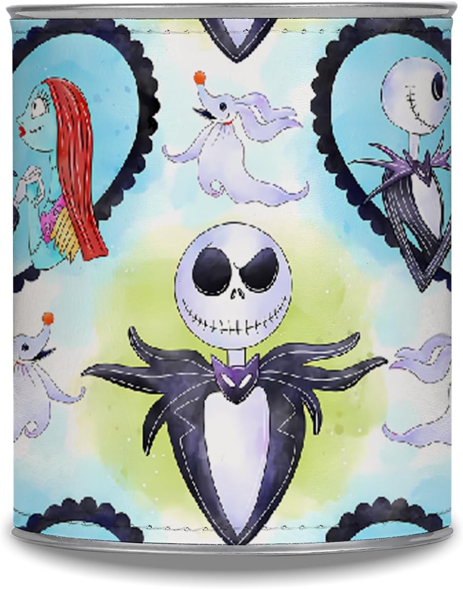 JOHSBYD Jack and Sally Gifts – Soporte de cuero para lápices, diseño Always Remember You’re Braver Than You Believe, soporte para lápices,