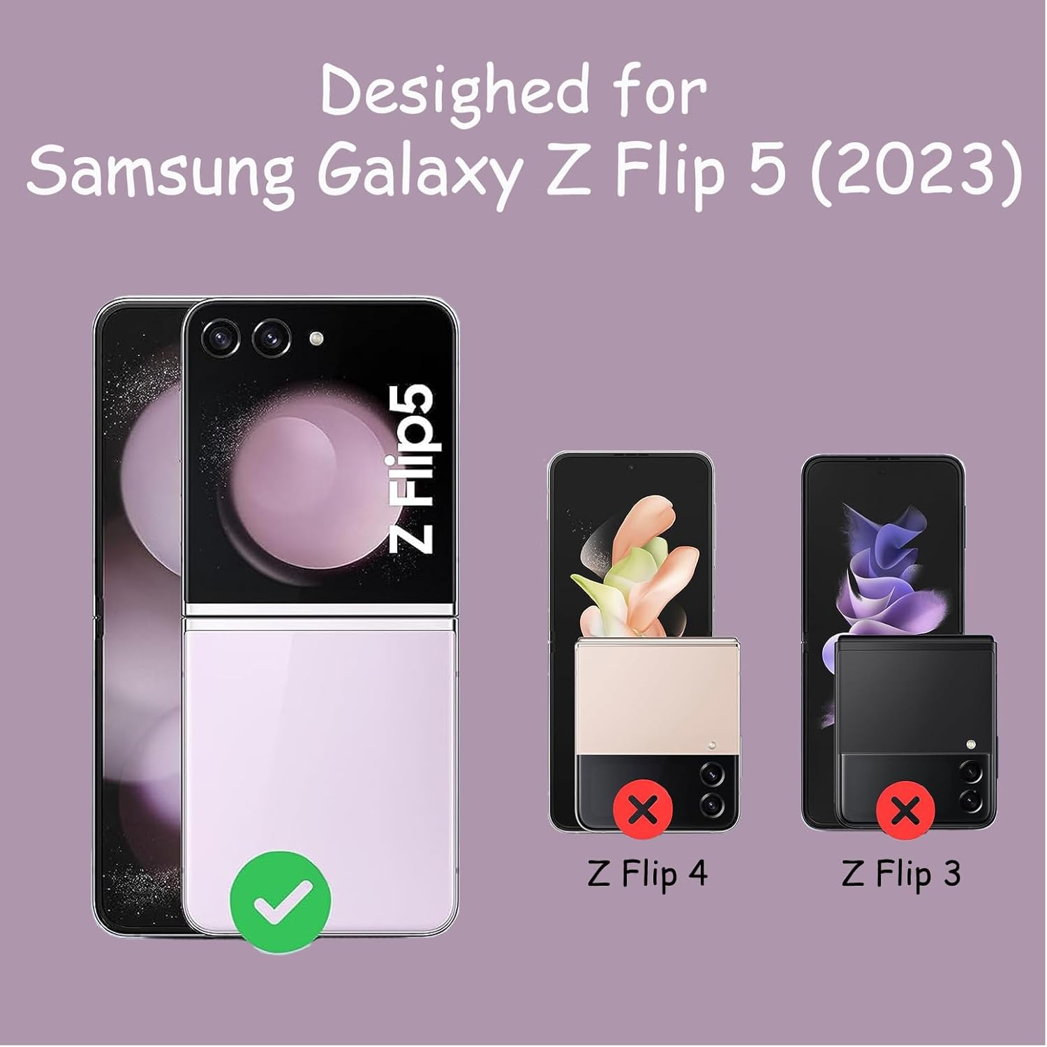 Paquete de 3 protectores de pantalla para Samsung Galaxy Z Flip 5, TPU suave de alta calidad, compatible con fundas, fácil instalación, alta