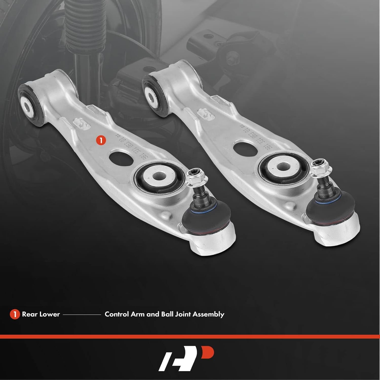 A-Premium 2 brazos de control inferiores traseros, con rótula y buje, compatibles con Porsche 911 1999-2013, Boxster 1997-2012, Cayman 2006-2012