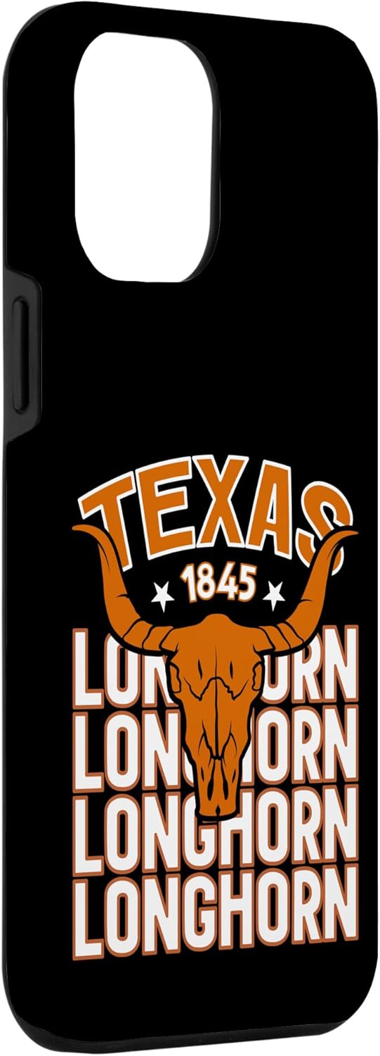 Funda vintage para iPhone 12 Pro Max Texas 1845 Longhorn Western