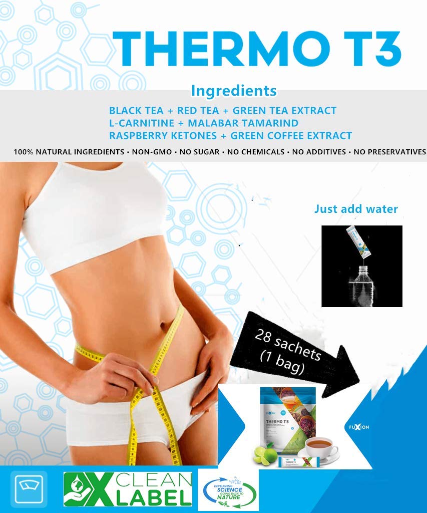 FuXion Thermo T3, delicioso sabor a té de limón (Thermo TT3, 28 bolsitas)