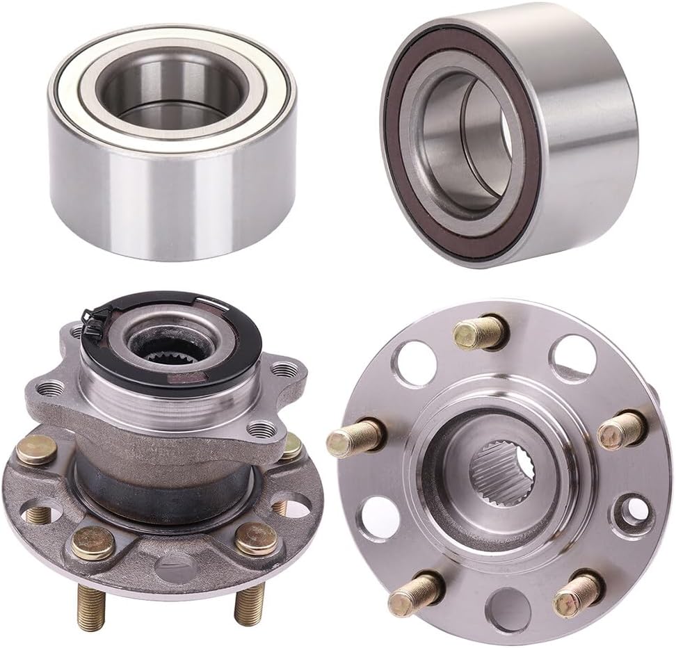 SCITOO 4 unidades de cojinete de rueda delantera y trasera 510090 512333 para Dodge Caliber 2007-2008, para Jeep Compass 2007-2010, para Jeep