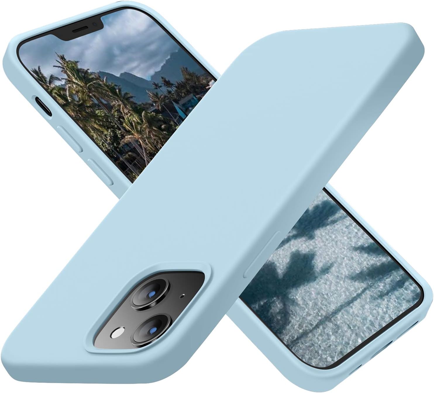 Cordking – Funda para iPhone 13, ultradelgada, de silicona, funda protectora a prueba de golpes con forro de microfibra antiarañazos, 6.1pulgadas,
