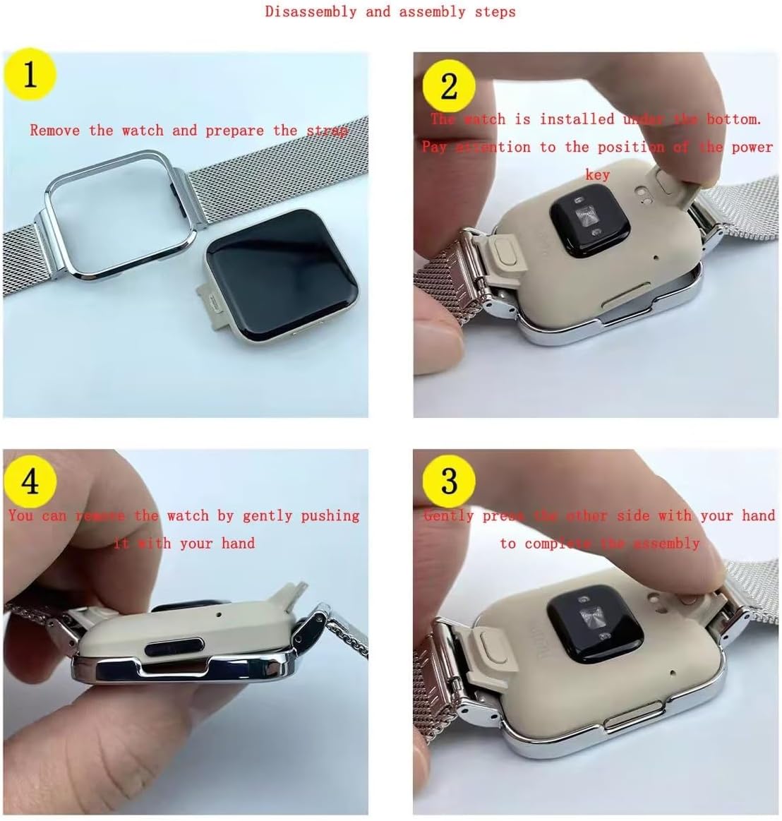 T-BLUER Compatible with Xiaomi Redmi Watch 3 Active Bands,Silicone Breathable two-color Strap Bracelet Accessories with Metal Protective Frame for